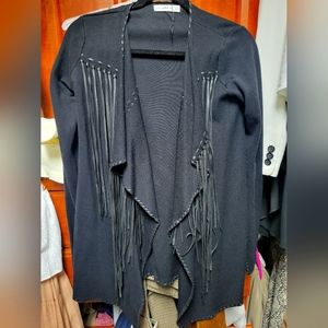 Zara Fringe knit cardigan top